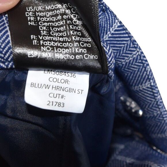 Liverpool Blue Herringbone Pants Womens 14x 28 Career Soft Tailored Office - Picture 8 of 11